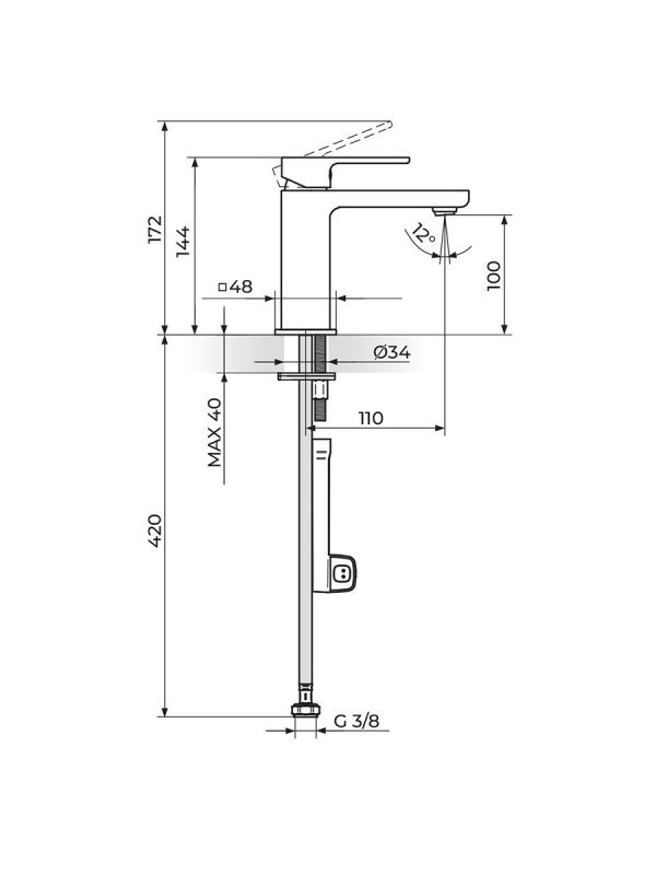 Baterija za hladnu vodu S2 Rosan-254201