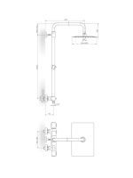 Usponski tuš sa termostatskom baterijom i tuš ručicom S2 Thermo Rosan 2T37251 - Slika 2