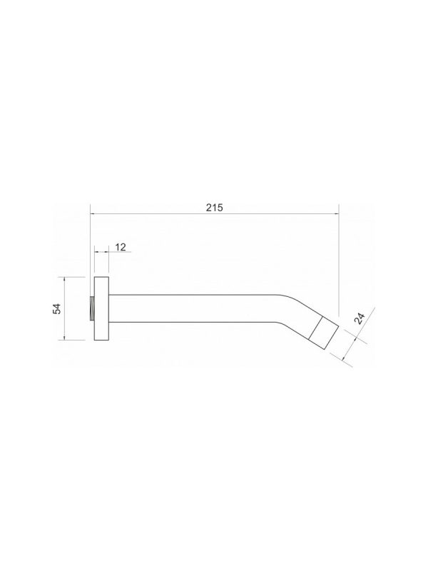 Ugradna baterija za lavabo Tubo Minotti 61S02 - Slika 2