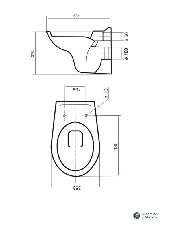 Wc šolja konzolna Viktorija 1