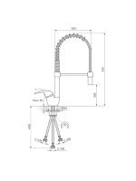 Baterija za sudoperu sa 3 cevi poluprofesionalna King Rosan J388003 - Slika 2