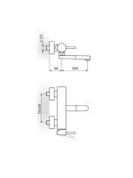 Baterija za lavabo/sudoperu sa lulom 20cm Dark Rosan JD32120 - Slika 2
