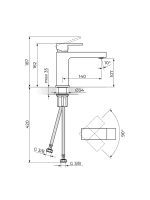Baterija za lavabo Quadro Rosan JQ30201 - Slika 2