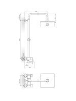 Baterija za tuš kadu sa ručnim i usponskim tušem Quadro Rosan JQ37255 - Slika 2