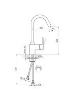 Baterija za sudoperu Quadro White Rosan JQ38101W - Slika 2