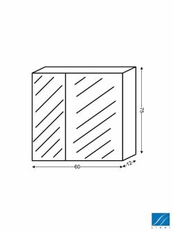 Ogledalo sa ormarićem 60cm Hera Linni-2