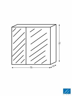 Ogledalo sa ormarićem 75cm Hera Linni