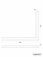 Gredica za tuš kabinu 100x80 crna-C-10-100BD-2