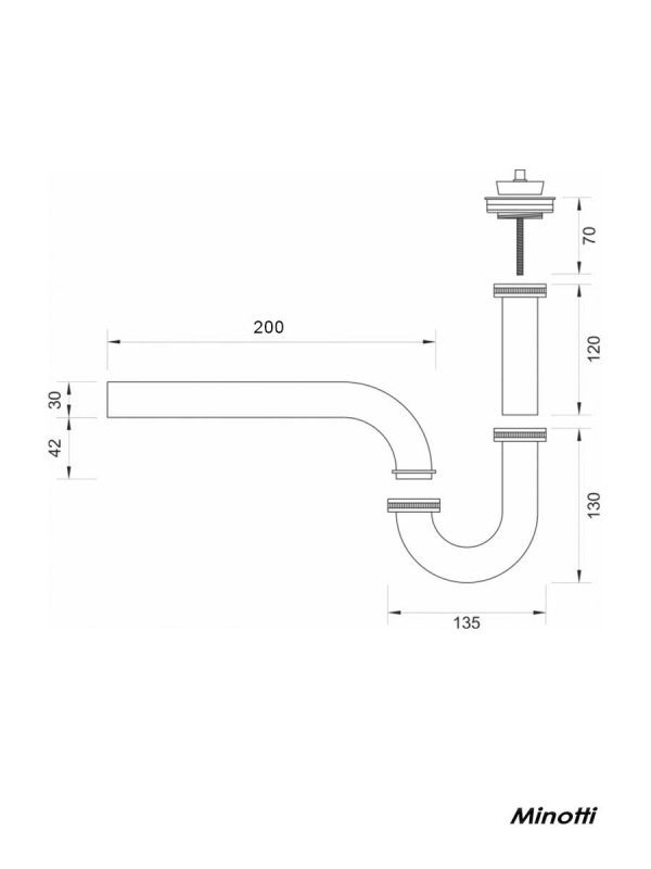 Sifon za lavabo 5/4 C1053/AC-2