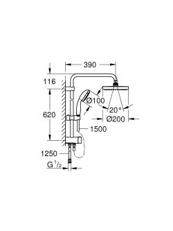 usponski tuš tempesta grohe 27389002