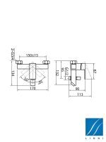 Baterija za kadu sa izlivom i ručnim tušem Amazon Linni - Slika 5