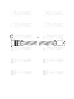Ispirna cev za vodokotlić 0.5m 1