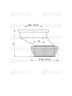 Odliv za wc šolju-simplon ekscentar-50mm 1