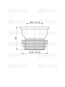 Odliv za wc šolju simplon ravni 1