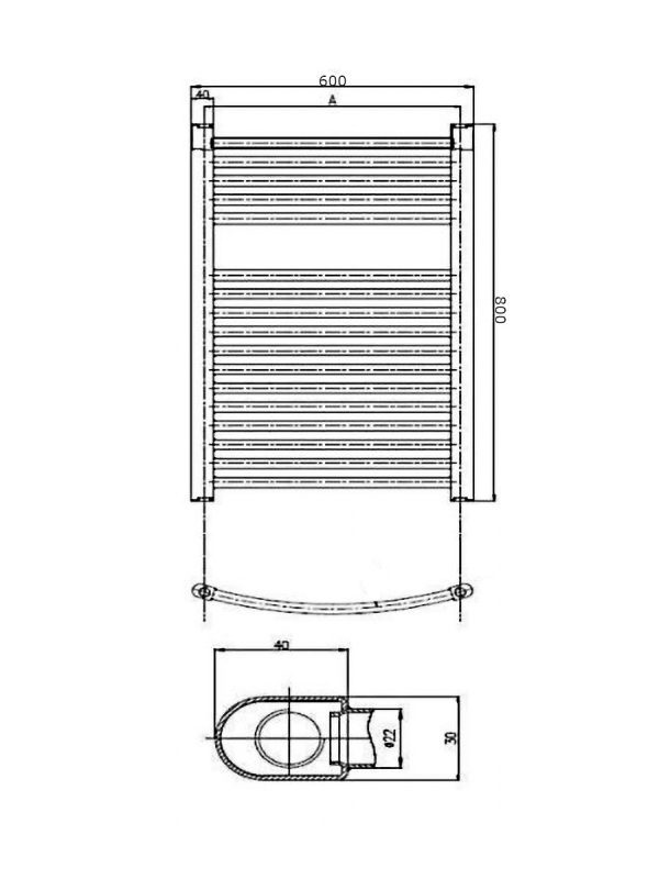 Sušač beli 600x800mm Mektek - Slika 2