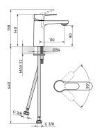 Baterija za lavabo Blau Rosan B130100B - Slika 2