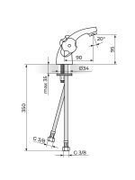 Baterija za lavabo Keramic Rosan KK21101 - Slika 2