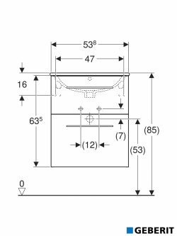 Lavabo sa ormarićem 55cm Selnova Square-2