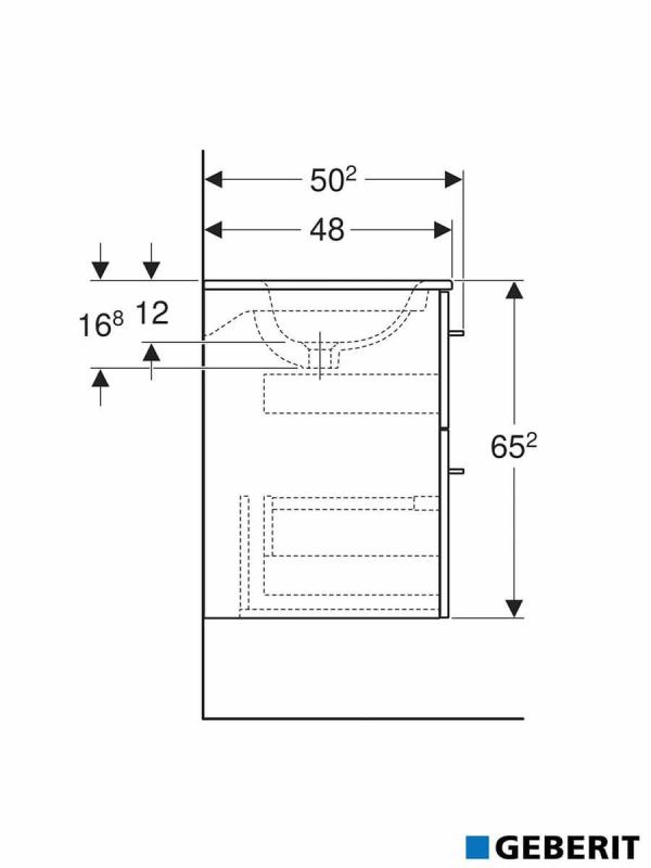 Lavabo sa ormarićem 55cm Selnova-fioke Lava-3