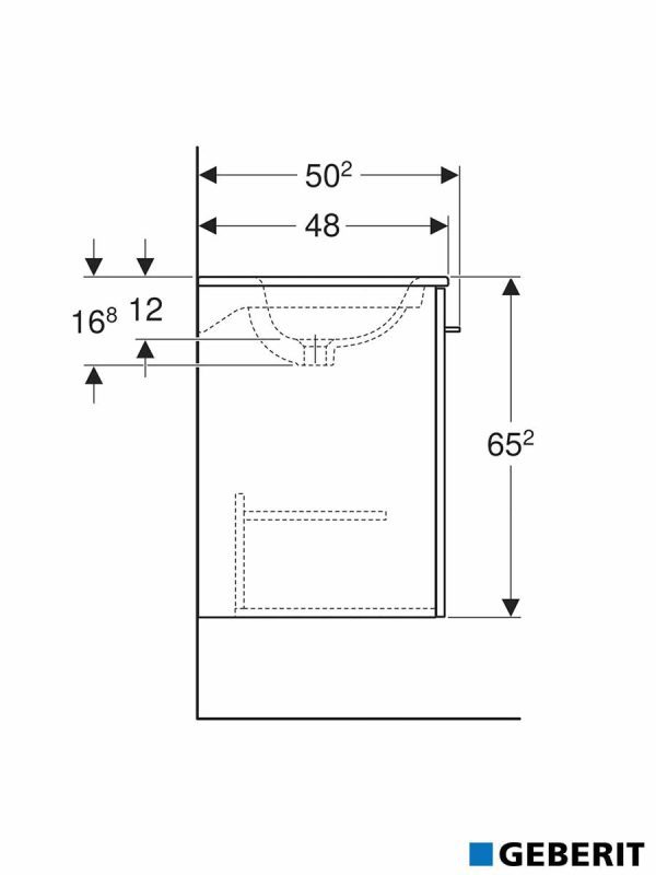 Lavabo sa ormarićem 55 Selnova-Square Geberit-3