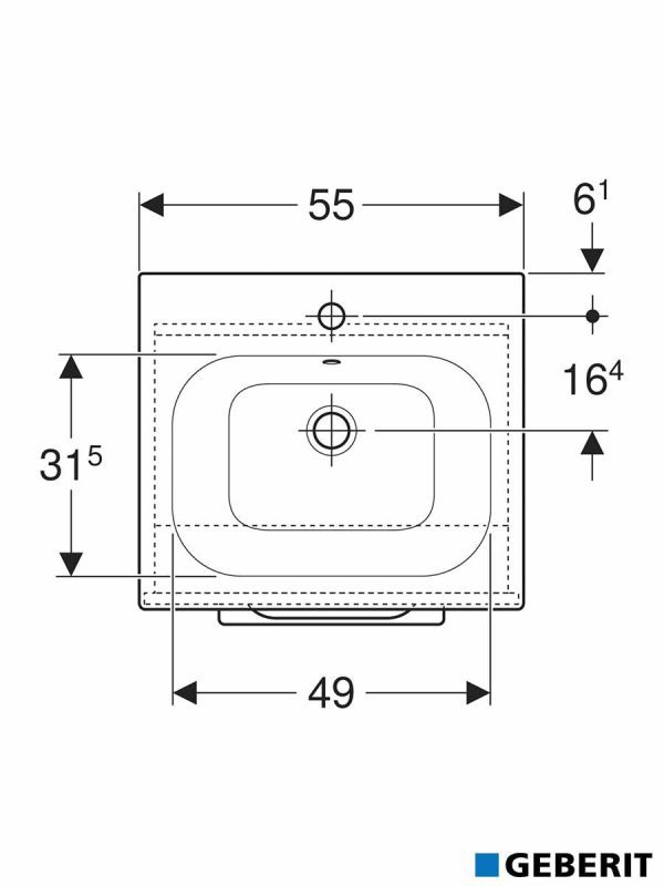 Lavabo sa ormarićem 55 Selnova-Square Geberit-4