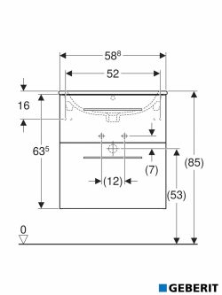 Lavabo sa ormarićem 60 Selnova-Square Geberit-2