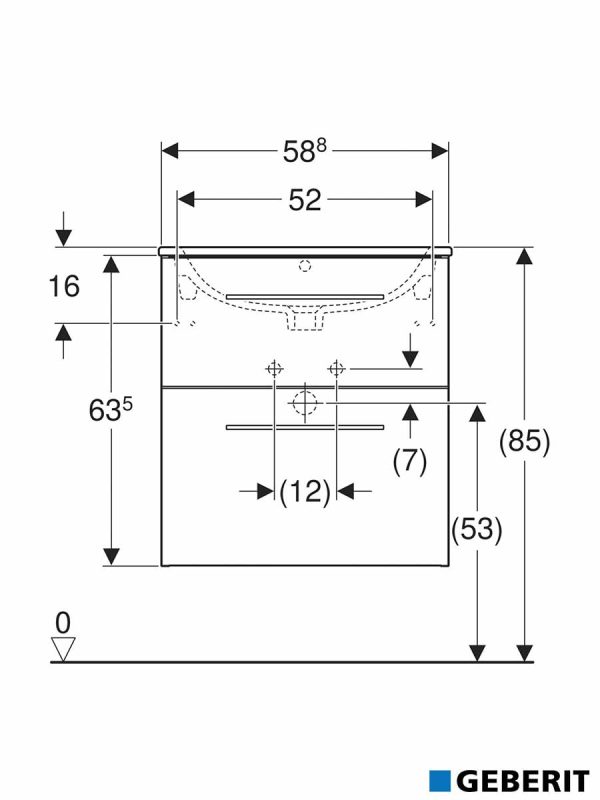 Lavabo sa ormarićem 60 Selnova-Square Geberit-2