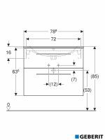 Lavabo sa ormarićem 80cm Selnova Square-2
