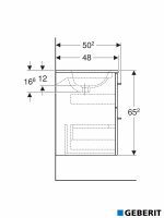 Lavabo sa ormarićem 80cm Selnova Square-4