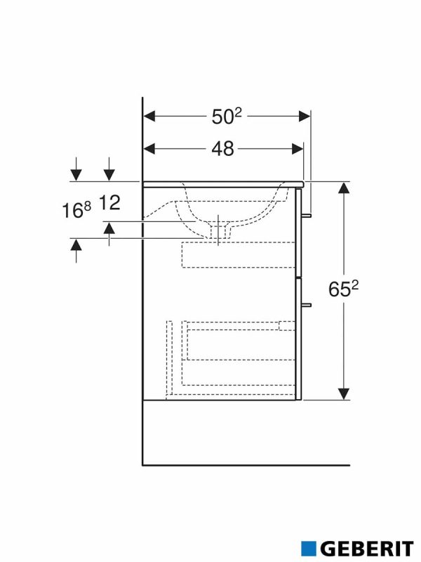 Lavabo sa ormarićem 80cm Selnova Square-4