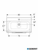 Lavabo sa ormarićem 80cm Selnova Square-3