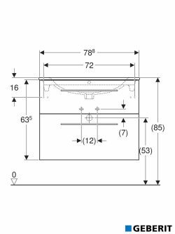 Lavabo sa ormarićem 80 Selnova-Square Geberit-2