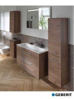 Lavabo sa ormarićem 80cm Selnova-fioke orah-5