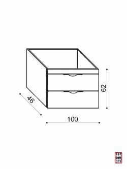 Tirkizni ormarić sa umivaonikom 100cm Mary-F-2