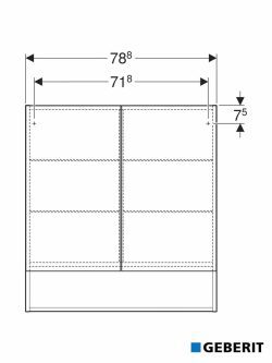 Ormarić sa ogledalom Selnova-Square Lava 78.8-2