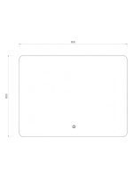 Ogledalo sa led osvetljenjem 80x60 Quartz Mrb - Slika 2