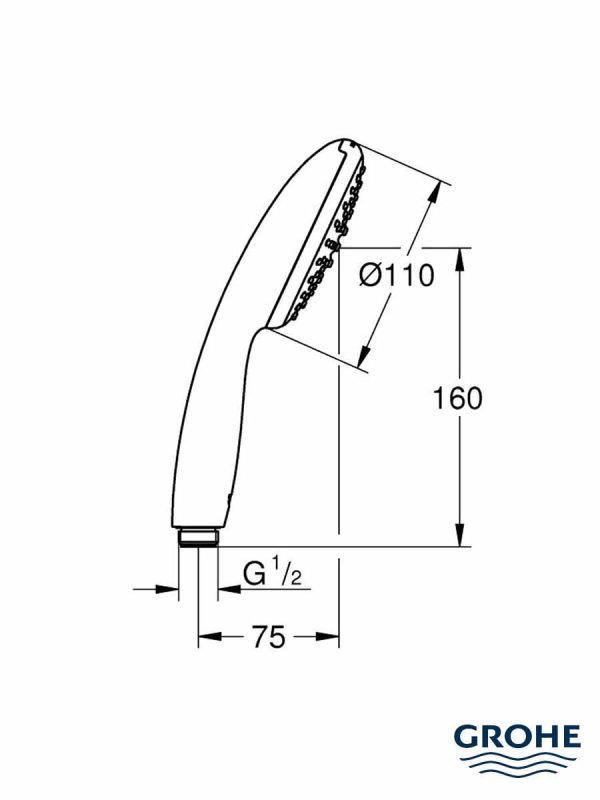 Tuš ručica hrom 27852003 Grohe-5