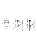 Pisoar Eurovit Ideal Standrad sa skrivenim dovodom i odvodom vode - Slika 2