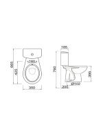 Monoblok simplon sa soft close wc daskom Classic Linni - Slika 2