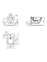 Konzolni bide Ideal Standard Tesi - Slika 2