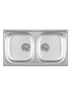 Metalac inox usadna sudopera dvodelna ø90