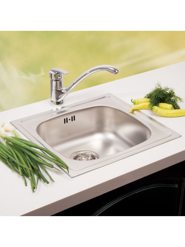 Metalac inox usadna sudopera Quadro ø90 46,5x43,5cm - Slika 2