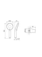 Tuš ručica sa držačem i tuš crevom Blau PTRS70B Rosan - Slika 2