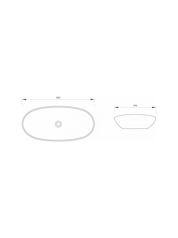 Nadgradni lavabo bež 62,5x37cm Minotti - Slika 2
