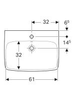 Lavabo Selnova Square Geberit 65x48cm - Slika 4