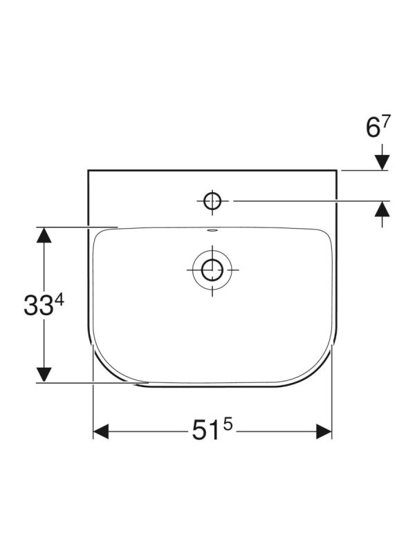 Lavabo Smyle Geberit 55x48cm - Slika 5