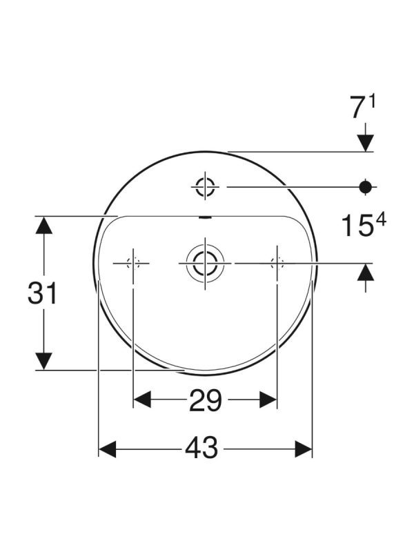 Lavabo nadgradradni Geberit VariForm 45cm - Slika 5