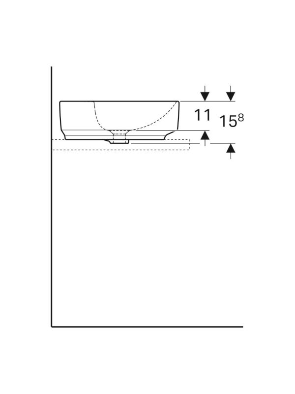Lavabo nadgradradni Geberit VariForm 45cm - Slika 4