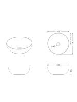 Lavabo nadgradni SOB/Z 02 Linni 40cm - Slika 2