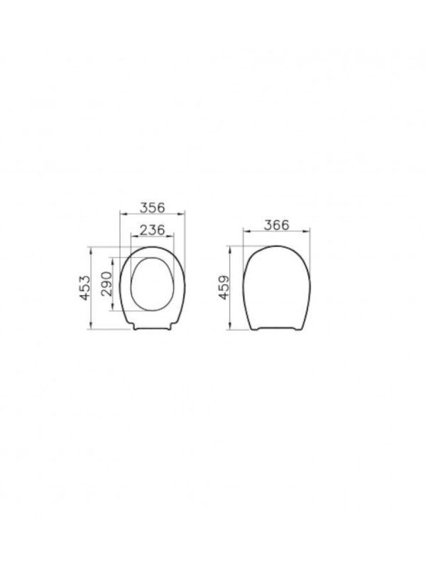 Wc daska Vitra S20 Round duroplast soft close - Slika 2